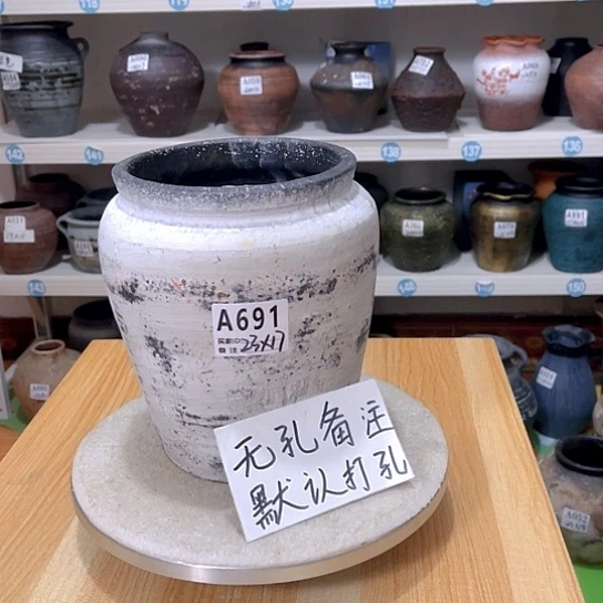 红陶手工制作工艺花盆