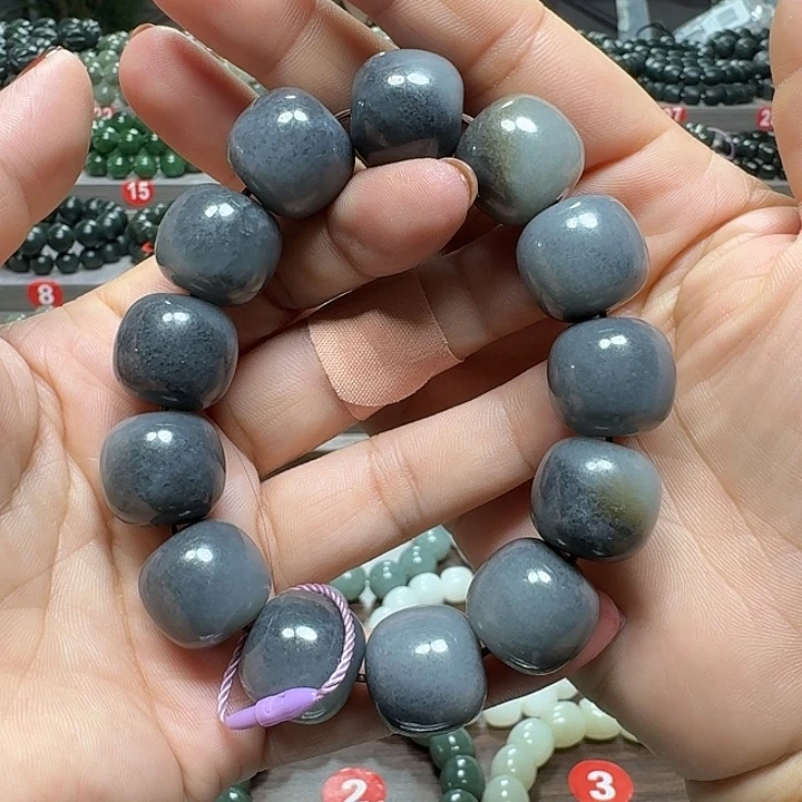 未镶嵌手链和田玉新疆青花老型卡18
