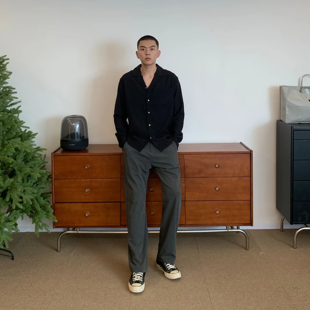 tillthedawn夏季薄款休闲裤醋酸莫代尔抗皱休闲宽松男百搭直筒