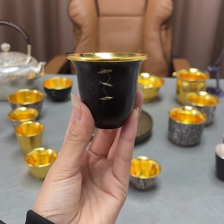 李小鹤铁包金足金1.5克闻香杯50毫升