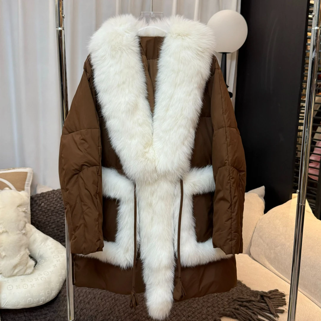 短款狐狸毛皮草鹅绒服外套2
