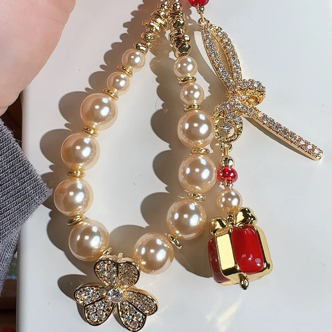 花岗石铁合金手工DIY原创设计手机链