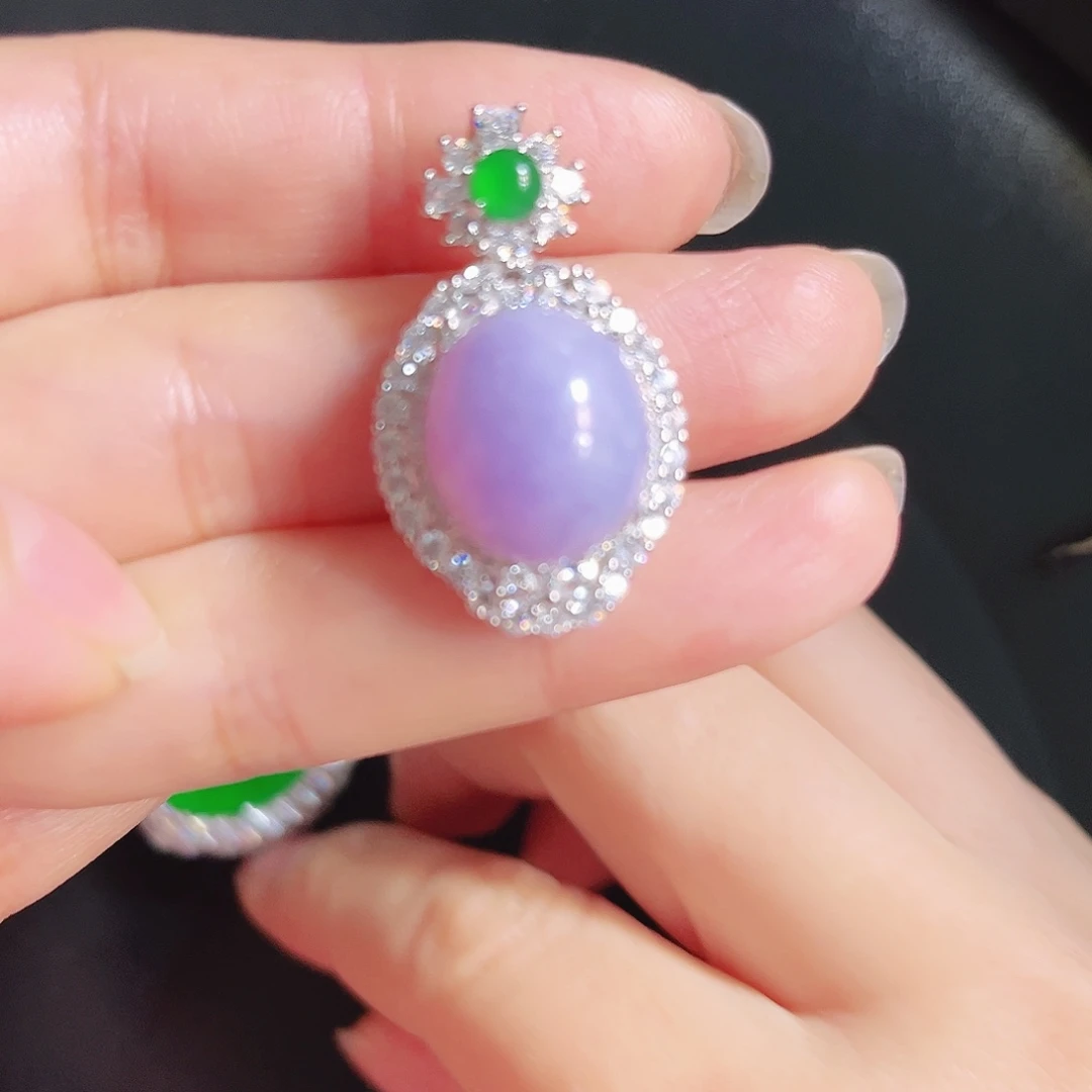 翡翠银S925镶嵌颈饰