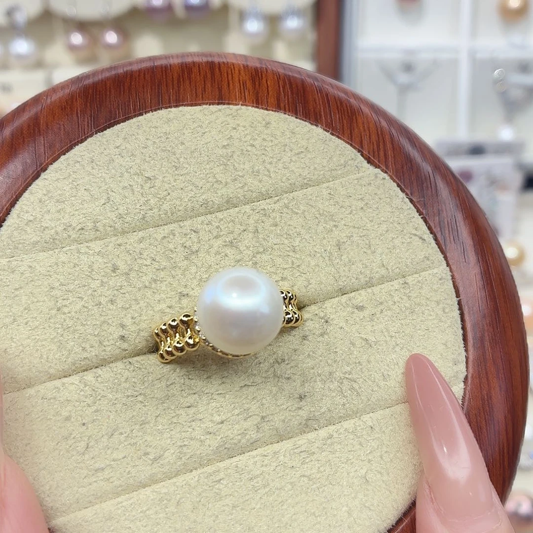 淡水珍珠合金戒指F
