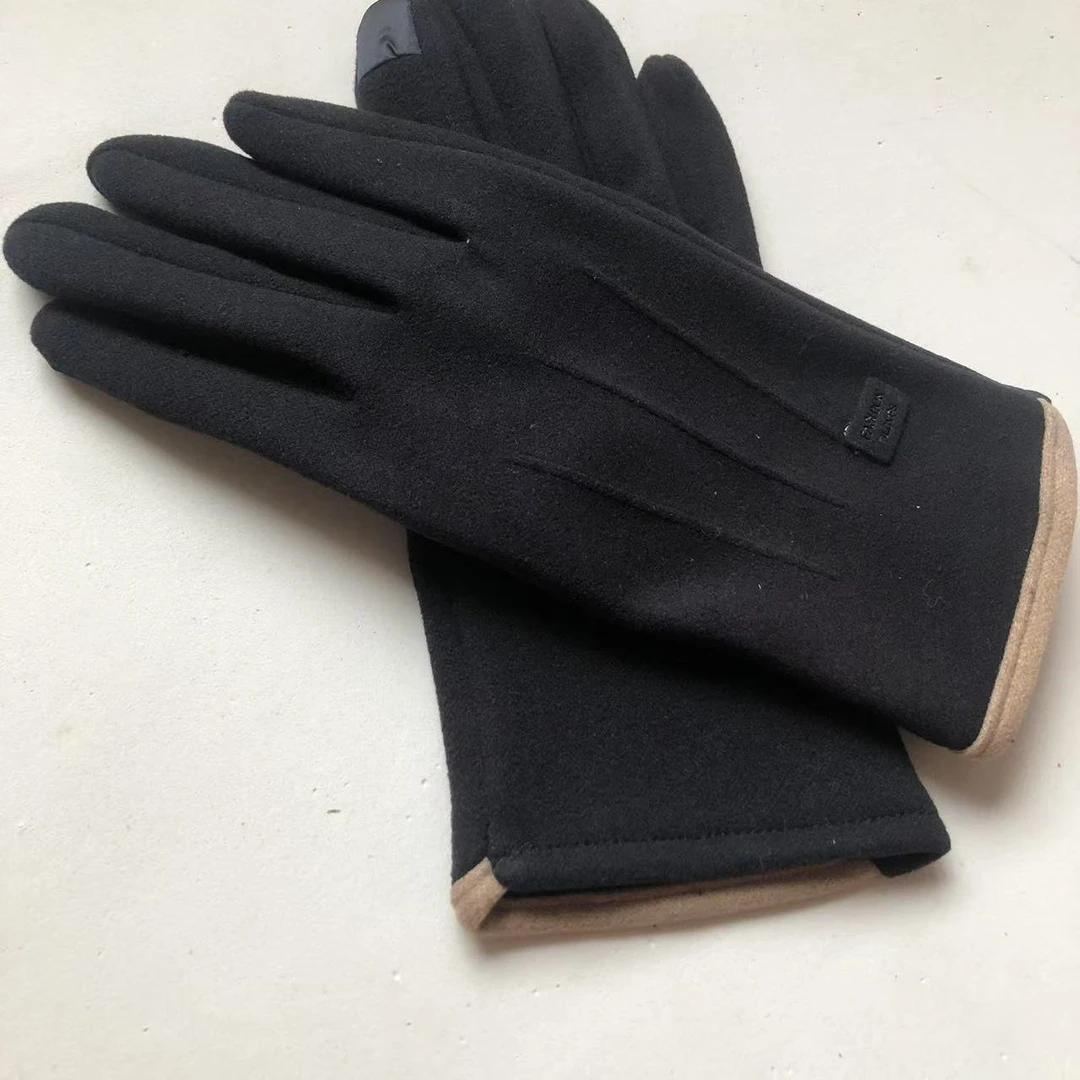 男女款秋冬加厚触屏保暖手套防风兔绒户外骑行开车适用