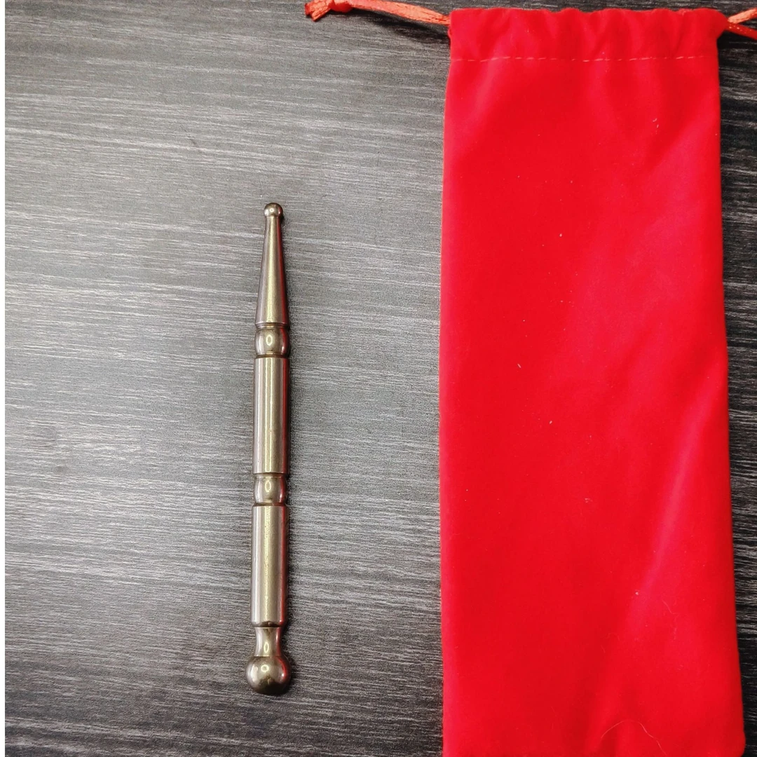 黄铜点穴笔拨筋棒足底部诊疗按摩金属制经络穴位探测头面部眼全身