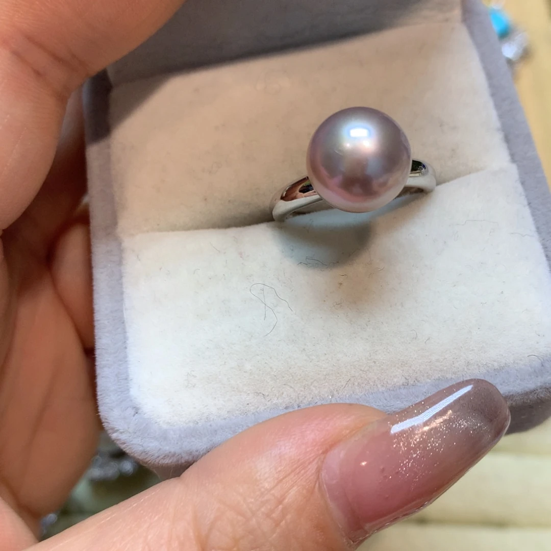 淡水珍珠戒指银S925镶嵌