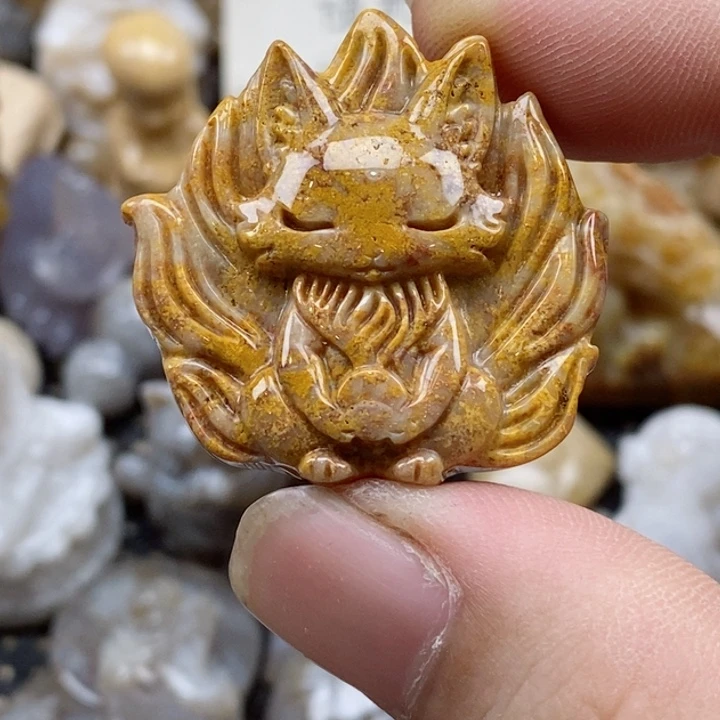 颈饰未镶嵌硅化珊瑚（珊瑚玉）有瑕 小