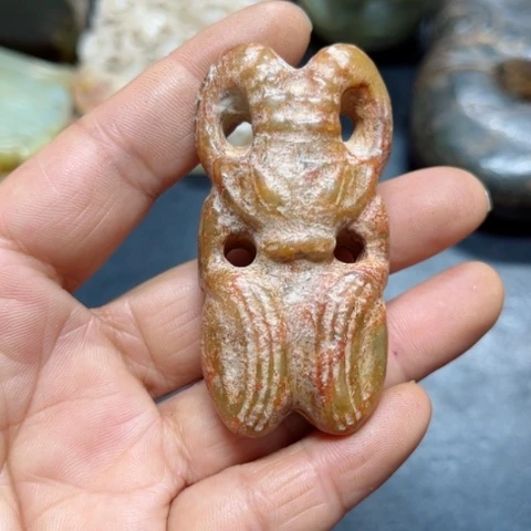 吊坠白玉菩提把件