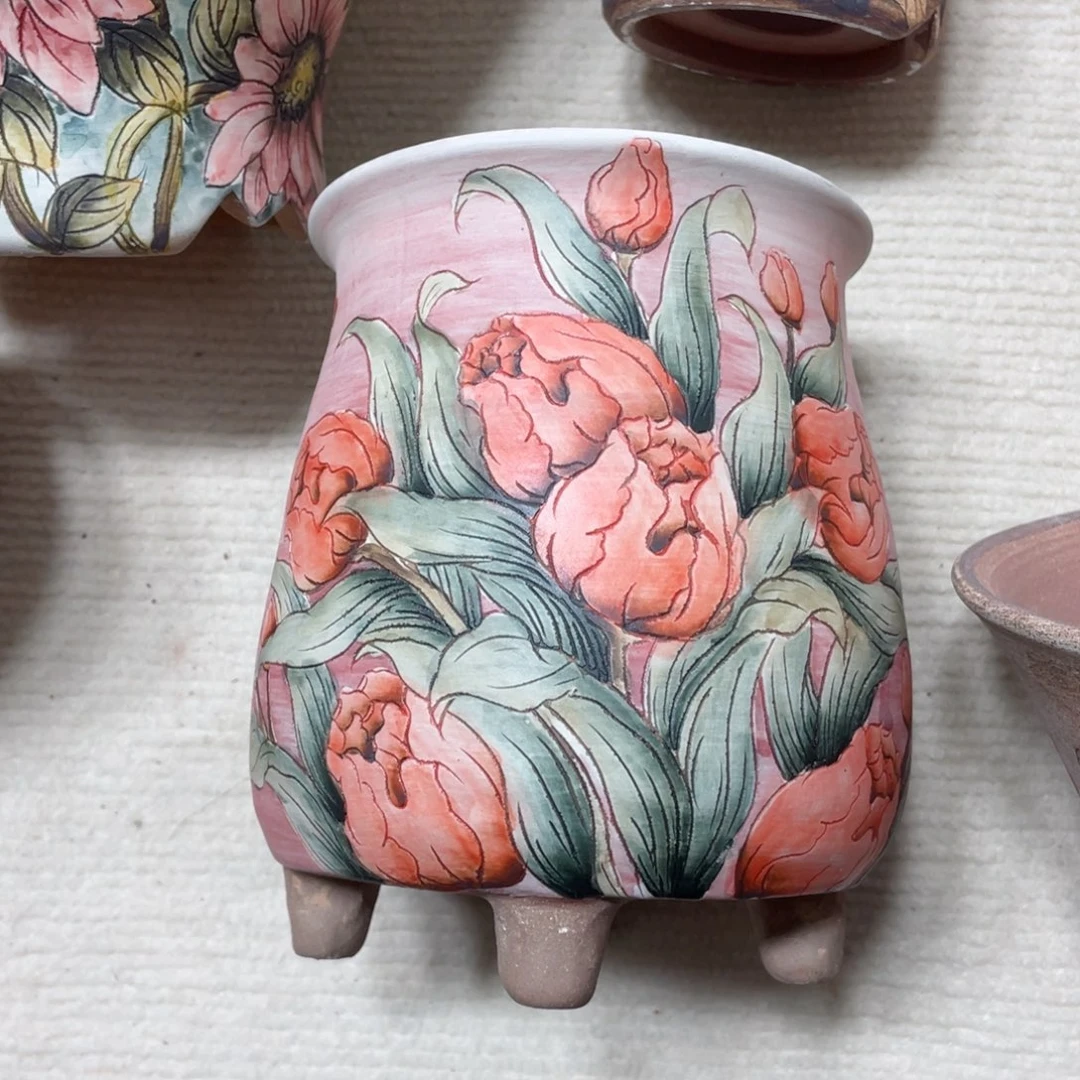 紫砂花盆春****?陶瓷多肉花盆瑕疵