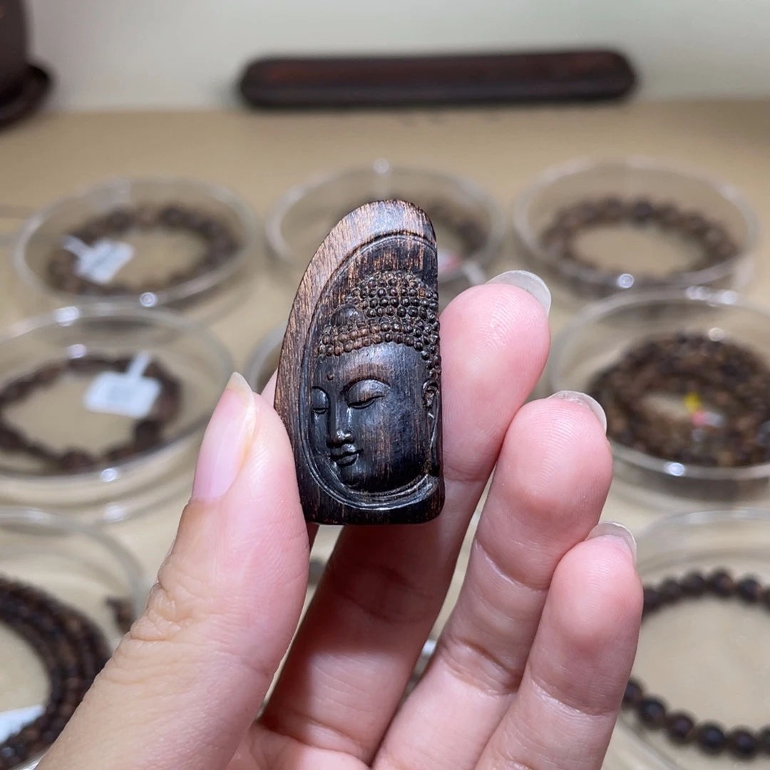 A***店吊坠沉香文莱黑棋沉水级满油吊坠6.6克