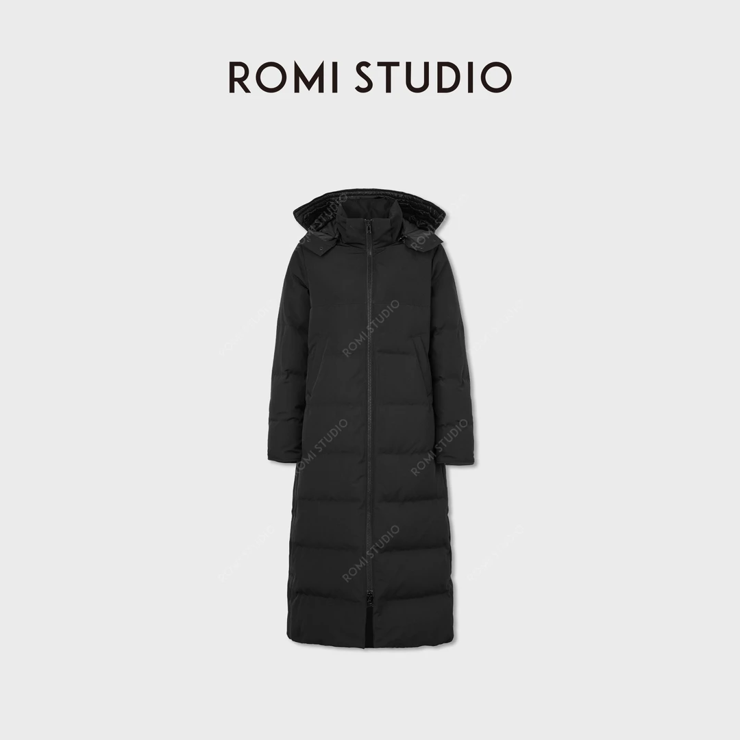 ROMI STUDIO“温暖包裹”进口95白鹅绒高克重连帽羽绒服 RWCAWT5317