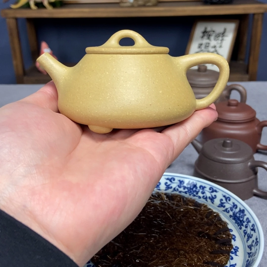 茶壶紫砂平盖石瓢紫砂壶