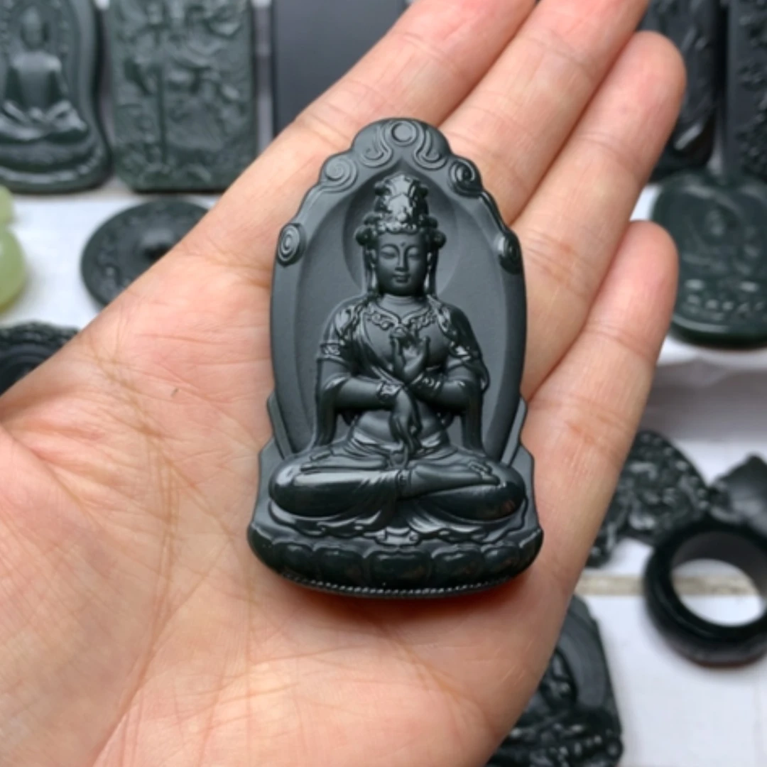 【闪购商品】颈饰未镶嵌和田玉双面雕刻