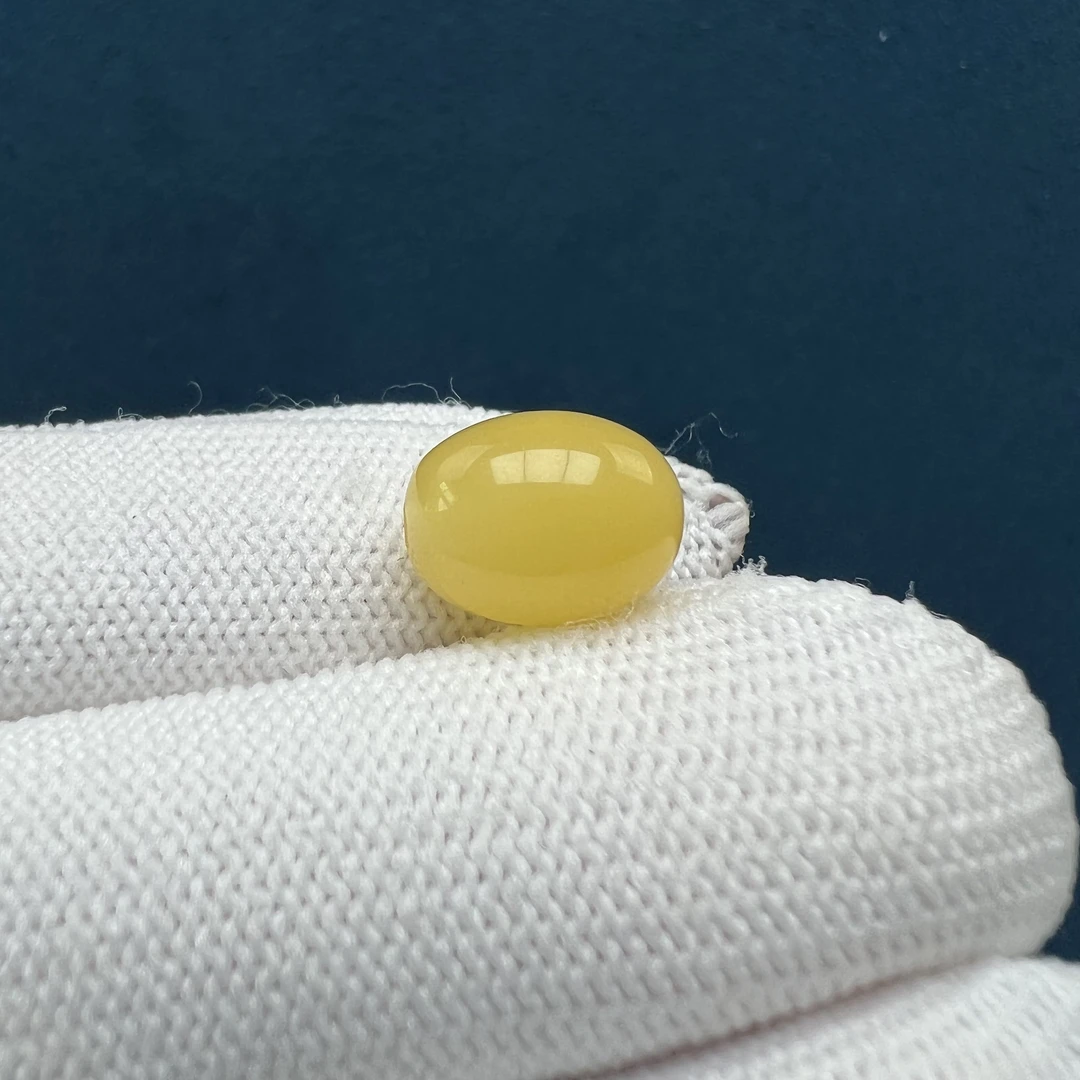 K2778天然原矿蜜蜡 鸡油黄 枣珠9*11.7mm支持复检 假一罚十