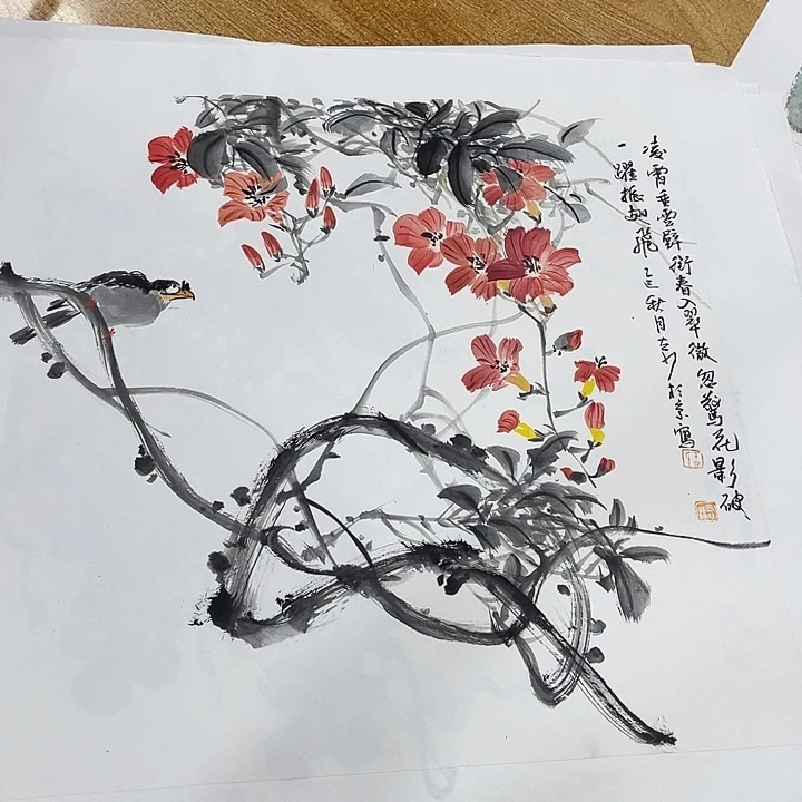姜奇老师花鸟作品50×50