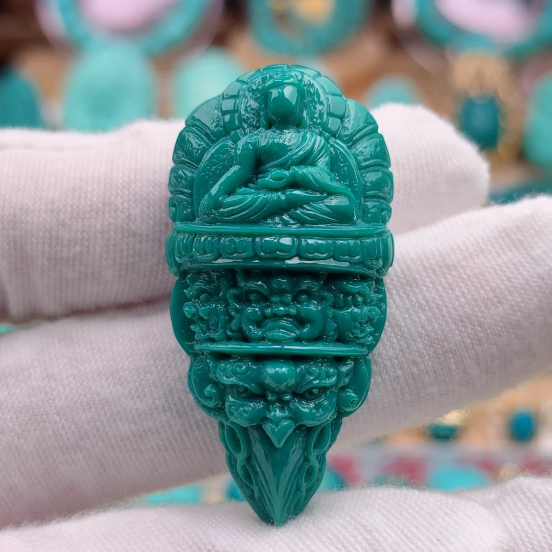 绿松石珠宝奇石未镶嵌金刚杵