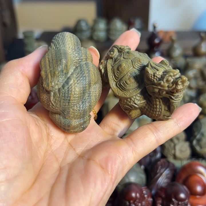 把件小叶紫檀两个一对