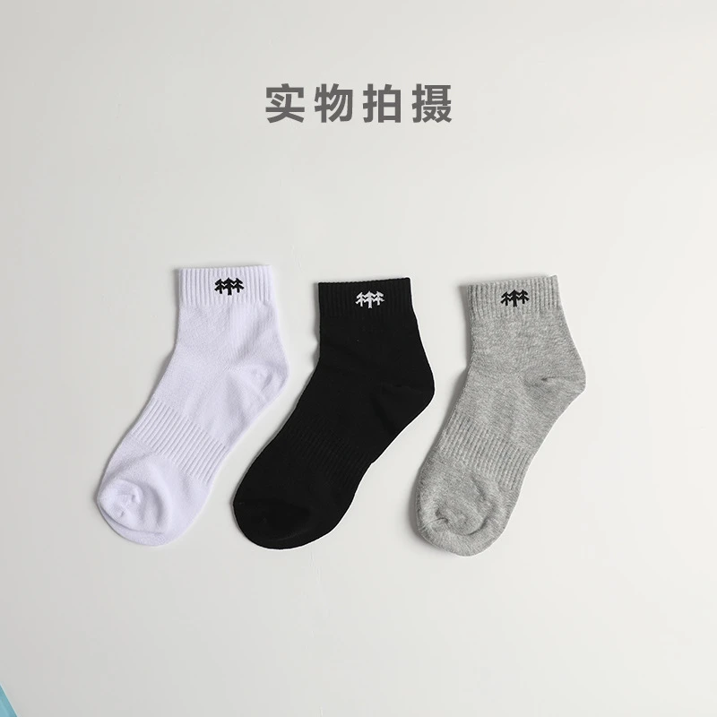 2408袜子男士短袜吸汗防臭春夏低帮中筒棉袜春秋季女士纯色袜子