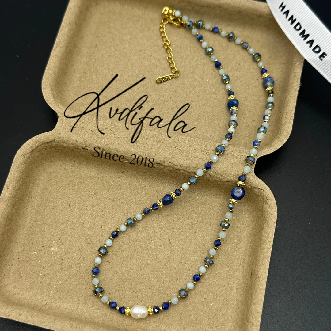 钛钢项链 2083气质蓝色轻奢时尚百搭复古简约锁骨链长款饰品小众