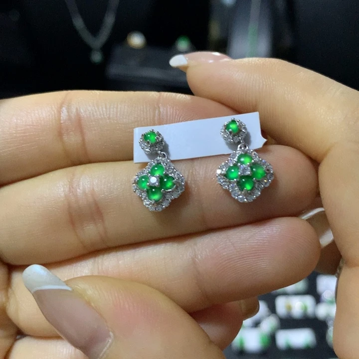 翡翠银S925镶嵌戒指