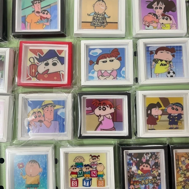 蜡笔小新二创冰箱贴微缩立体相框冰箱贴磁性动漫