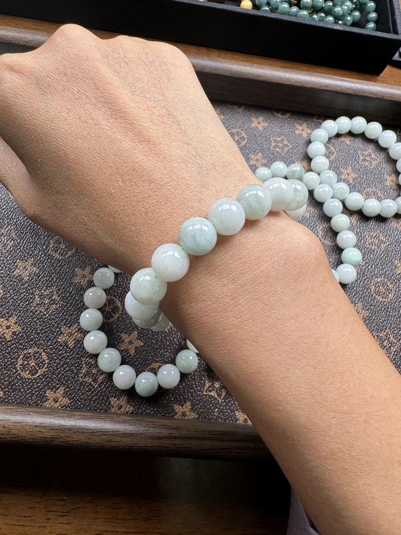 A货圆珠手串男女款时尚百搭饰品玉手串卡10简约-Z0003