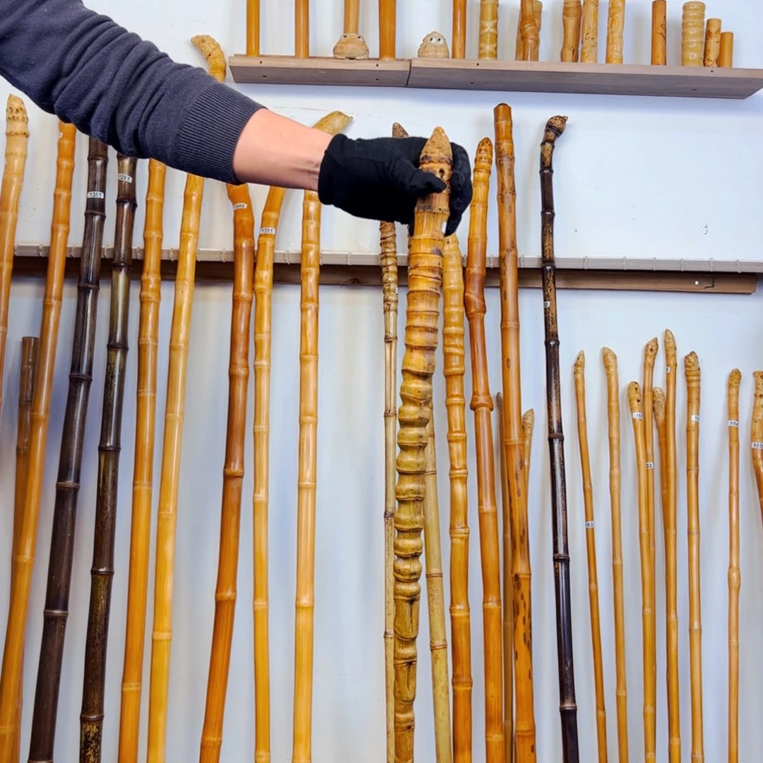 慢**生1080罗汉竹杖登山杖手持把件