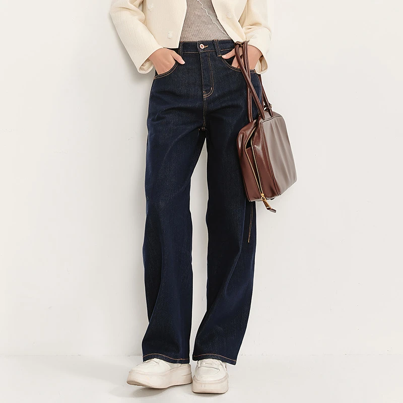 【商场同款】HPLY荷比俪春女休闲薄绒通勤休闲长裤HVF12411011-1