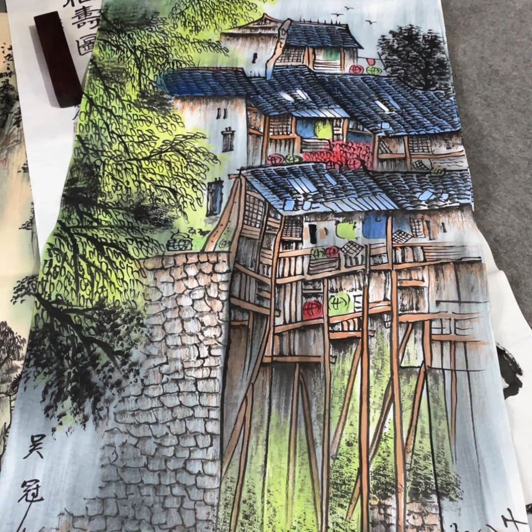 国画国画作品画心一张