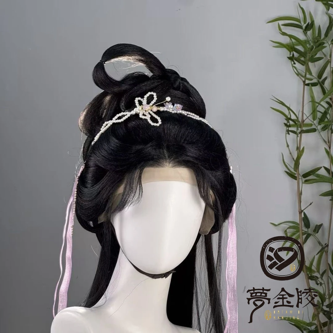 梦金陵蝴蝶铃兰辑珠项链发箍项链两用款汉服日常发饰仙气飘带款