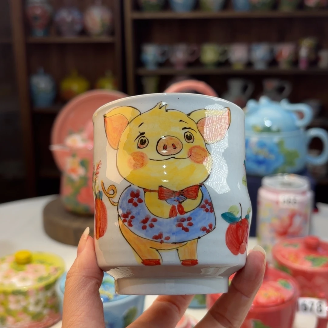 景德镇手绘高温釉下彩陶瓷茶具