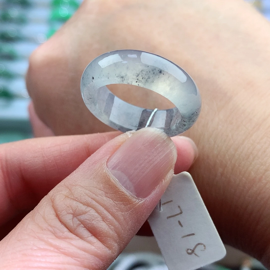 未镶嵌戒指翡翠17-18号