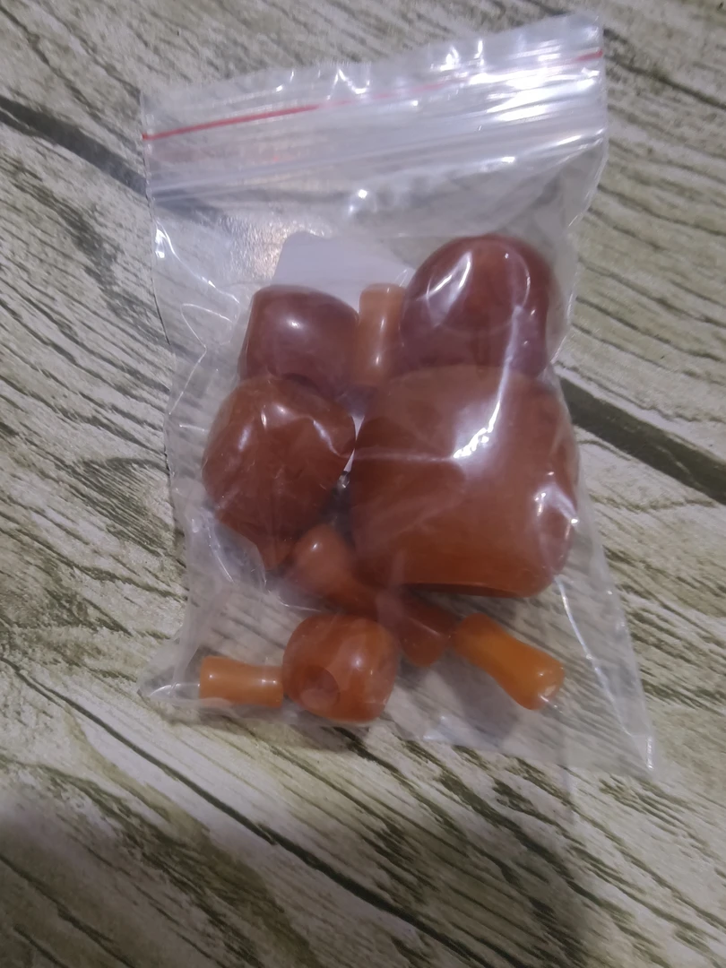 定制木珠橘皮色三通套装