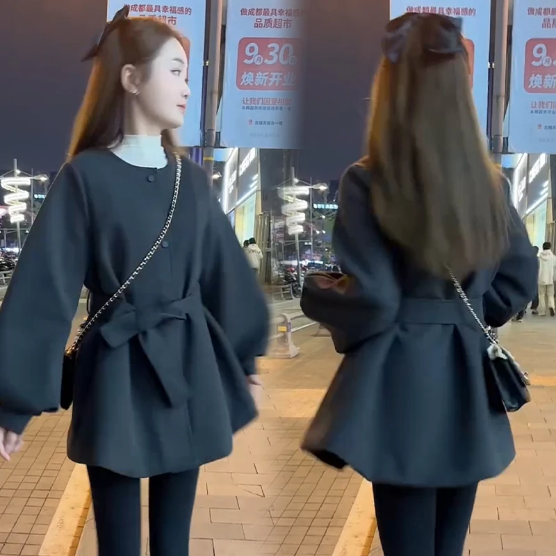 2025秋冬新款时尚显瘦气质网红高档洋气女高级百搭宽松大码外套潮