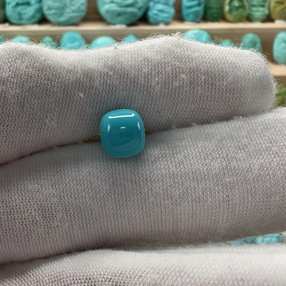 未镶嵌绿松石老型珠7.4x6.6mm