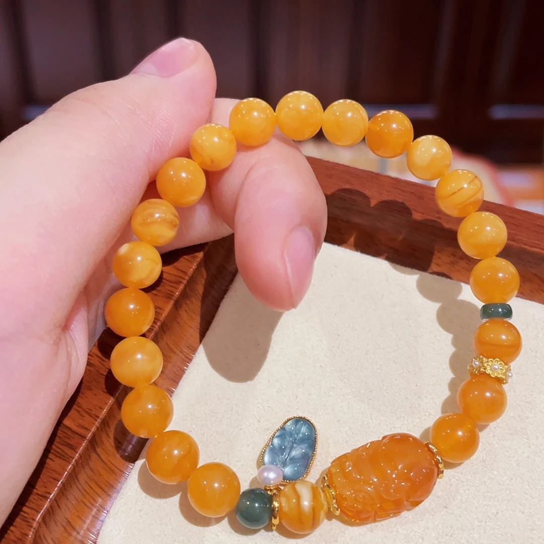 蜜蜡手链未镶嵌手串