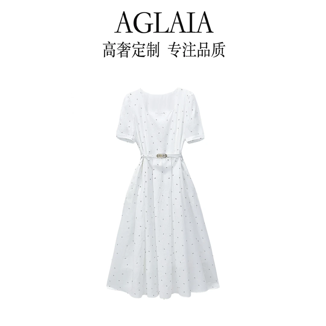 8096~Aglaia法式高奢2025夏季设计师新款气质优雅显瘦连衣裙女