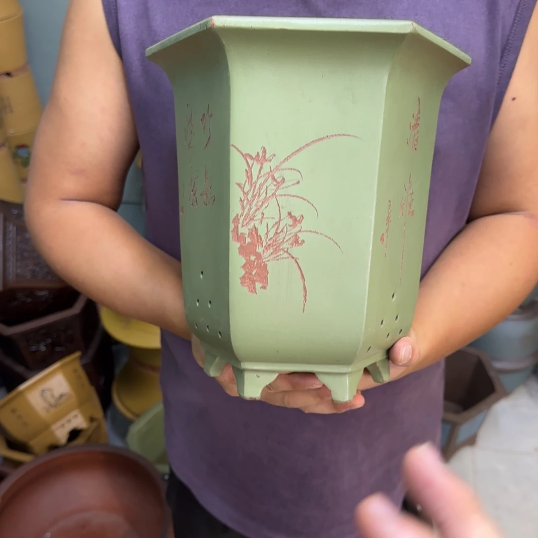 紫砂花盆口径20.22口径