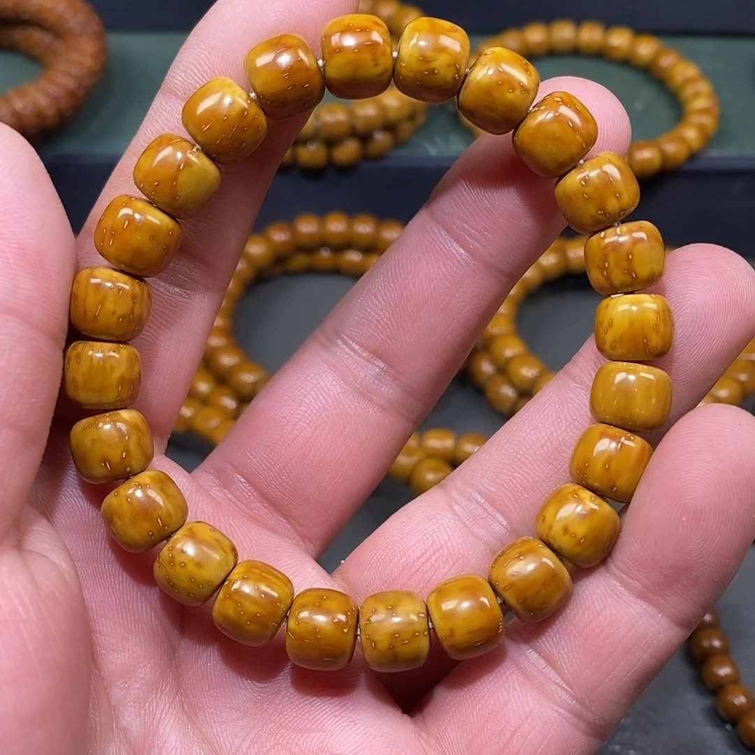 菩提易**～实心紫金鼠水印纹手串