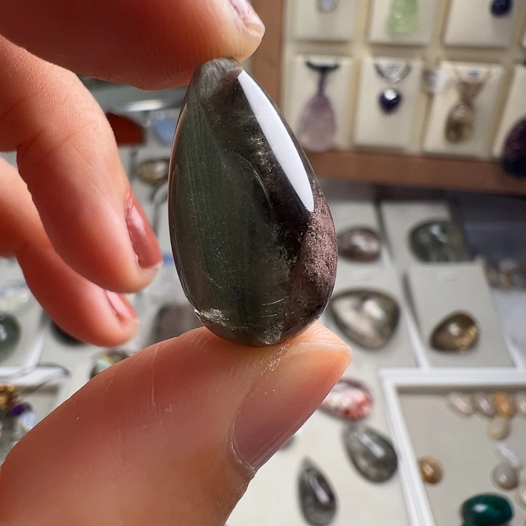 水晶颈饰银S925镶嵌天然幽灵水晶