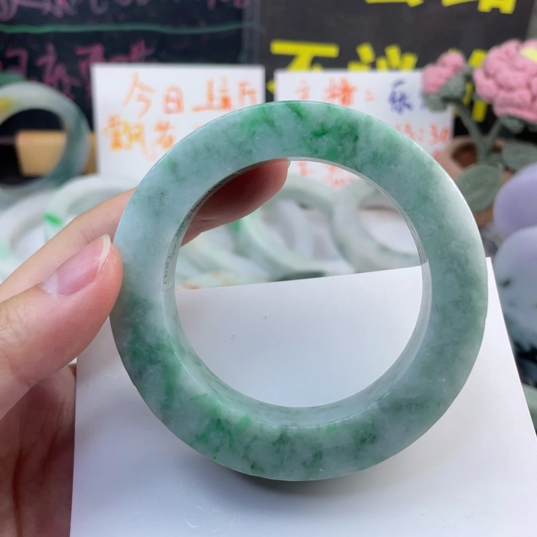 定制翡翠未镶嵌纯天然A货翡翠手镯