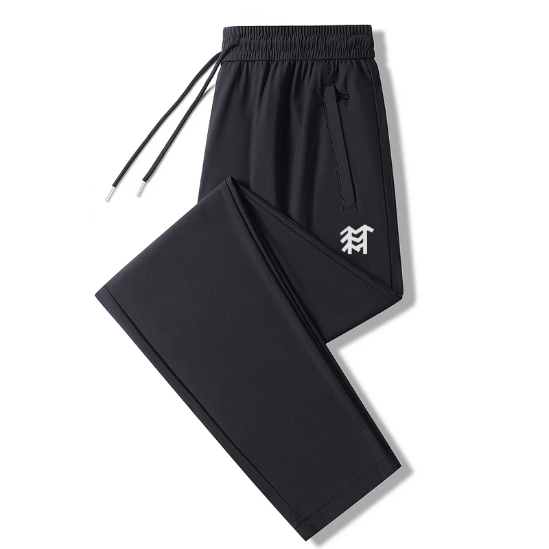K-2025夏季直筒裤运动风速干薄款休闲裤速干裤男士法式美式