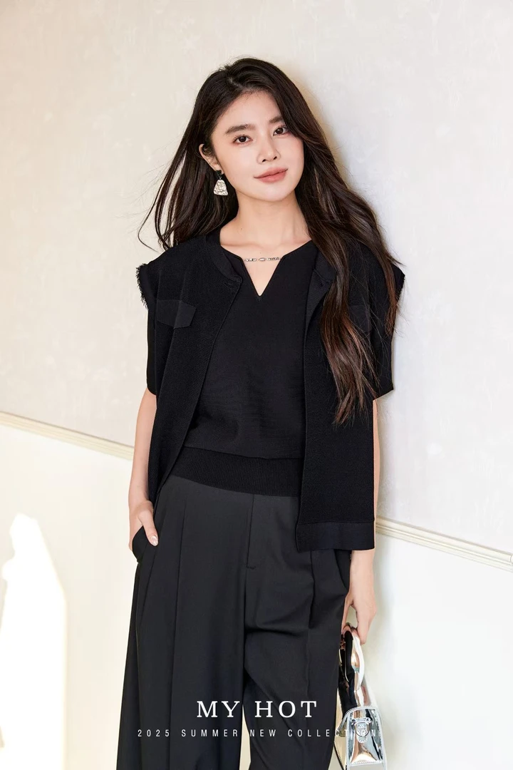 2025夏装新款针织短袖时尚气质百搭