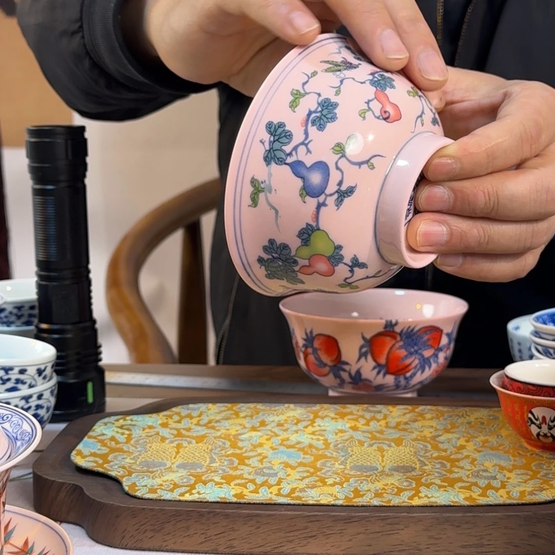 陶其他瓜蝶连绵碗