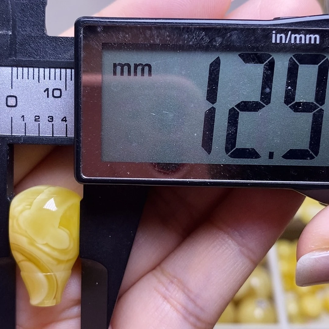 裸石琥珀未镶嵌蜜蜡三通