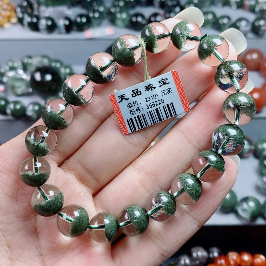 未镶嵌手链水晶绿幽灵358228