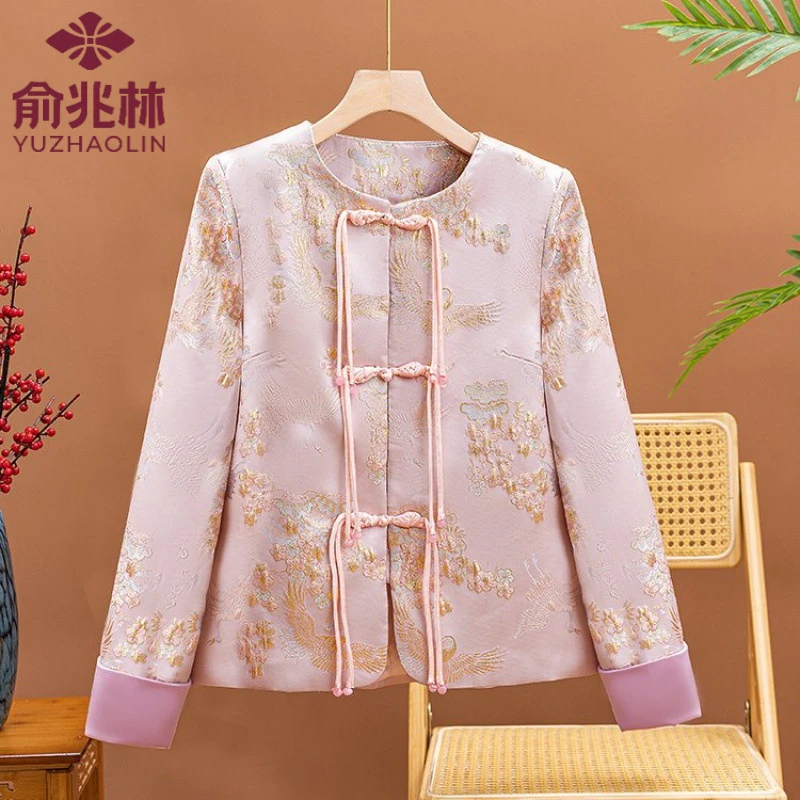 俞兆林新中式国风刺绣小香风新款外套名媛夏季浅绿流苏小香风外套