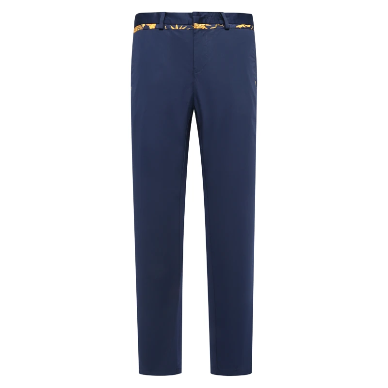 AB1141邦纳春秋厚度男式休闲裤 棉中腰修身商务休闲长裤 深蓝弹力