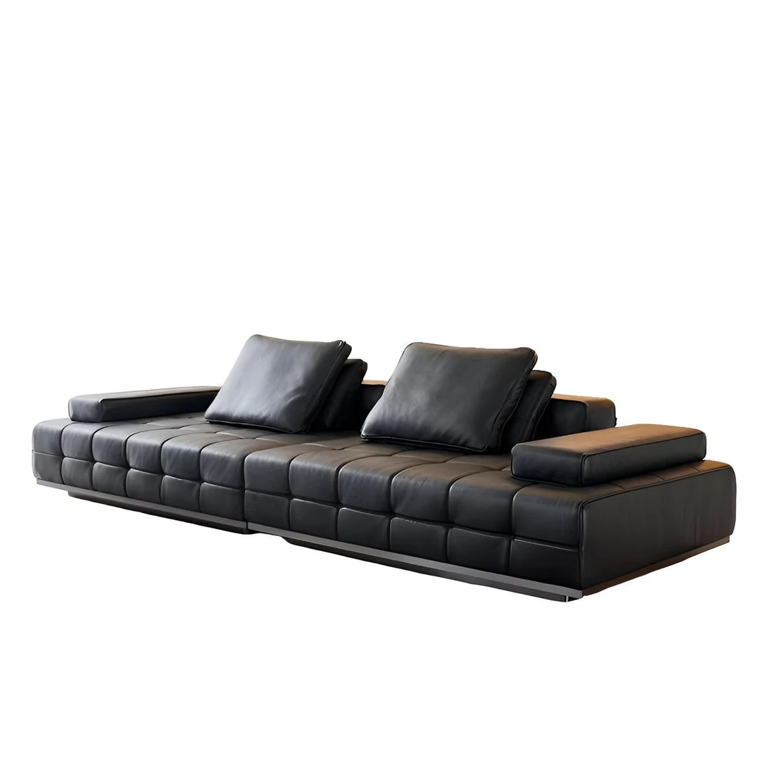 劳伦斯沙发轻奢落地客厅创意别墅异形头层牛皮松弛感极简